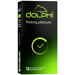 Dolphi Prolong pleasure анатомічні з анестетиком, 12 шт (пом'ята упаковка)