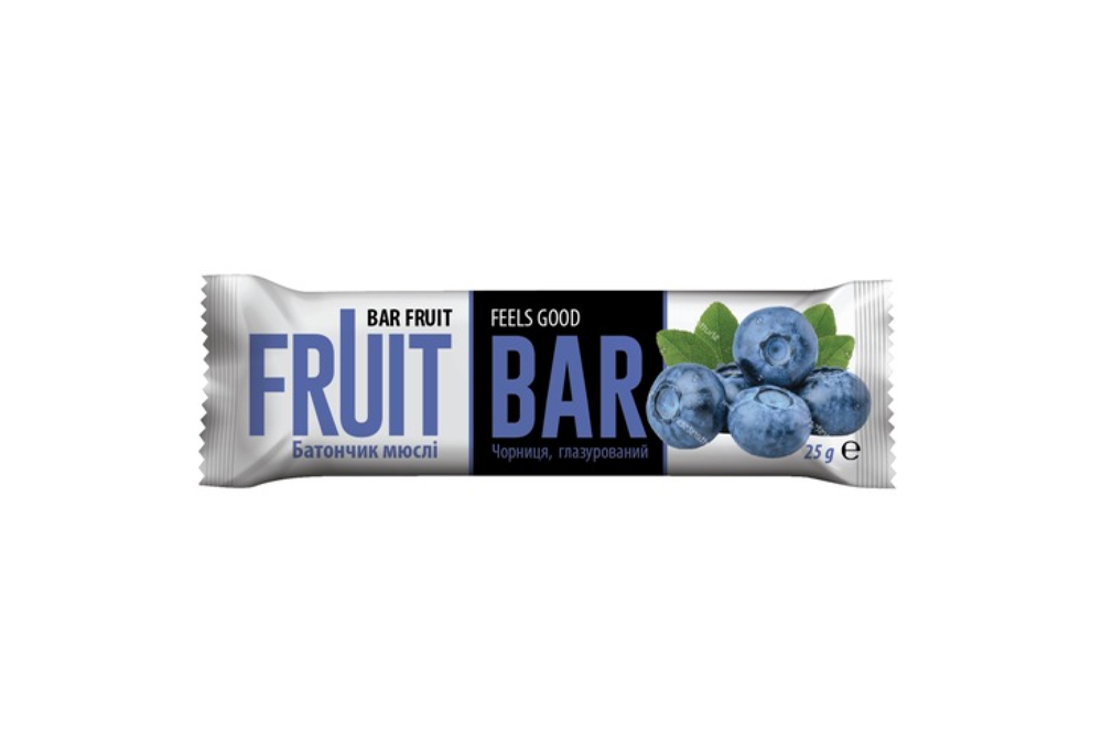 Батончик-мюсли Fruit Bar с черникой, 25 г