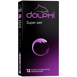 Dolphi Super Wet ультратонкі з додатковою змазкою, 12 шт