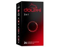 Dolphi 3 in 1 Три в одному з крапками та ребрами, 24 шт (пом'ята упаковка)