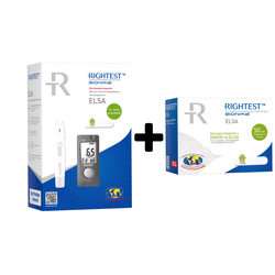 Набір Глюкометр Bionime Rightest ELSA + Тест-смужки Bionime Rightest для глюкометра Elsa та GМ 550, 50 штук