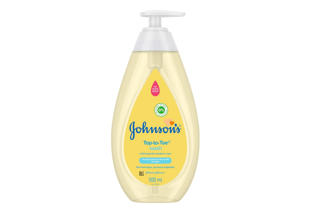 Пінка-шампунь для миття і купання Johnson's Baby Від маківки до п'яточок дитяча, 500 мл