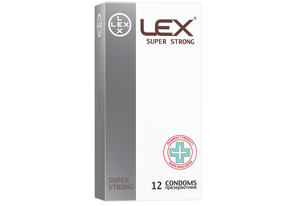 Презервативы Lex Super Strong повышенный уровень надежности, 12 шт