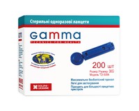Ланцети Gamma, 200 шт (пом'ята, надірвана картонна упаковка)