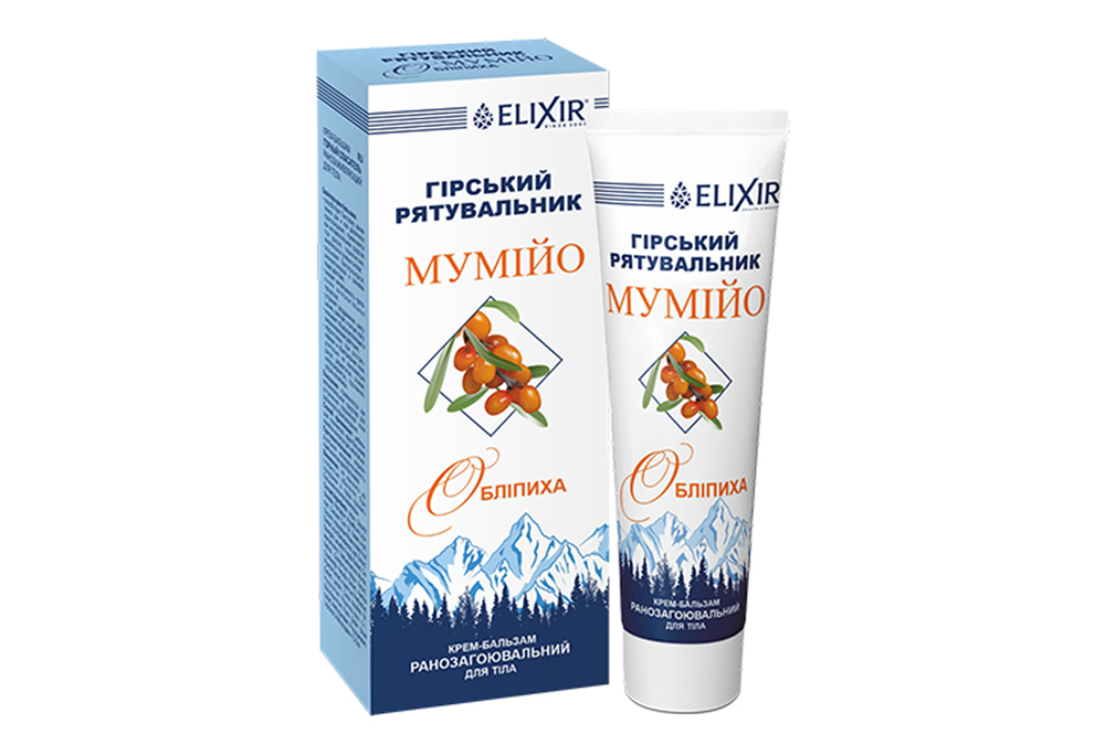 Крем-бальзам Гірський рятувальник мумійо з обліпихою Elixir, 75 мл