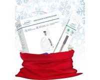 Новорічний набір з небулайзером компресорним MedHit Care і термометром медичним скляним без ртуті MedHit Safe