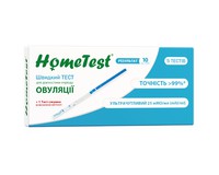 Набір тестів HomeTest для визначення овуляції (5 штук) і вагітності (1 штука), пом'ята упаковка