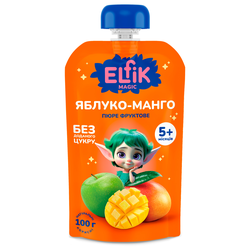 Пюре фруктове Elfik Magic яблуко-манго, 100 г
