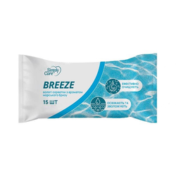 Серветки вологі Simply Care з ароматом морського бризу, 15 шт