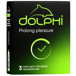 Dolphi Prolong pleasure анатомічні з анестетиком, 3 шт (пом'ята упаковка)