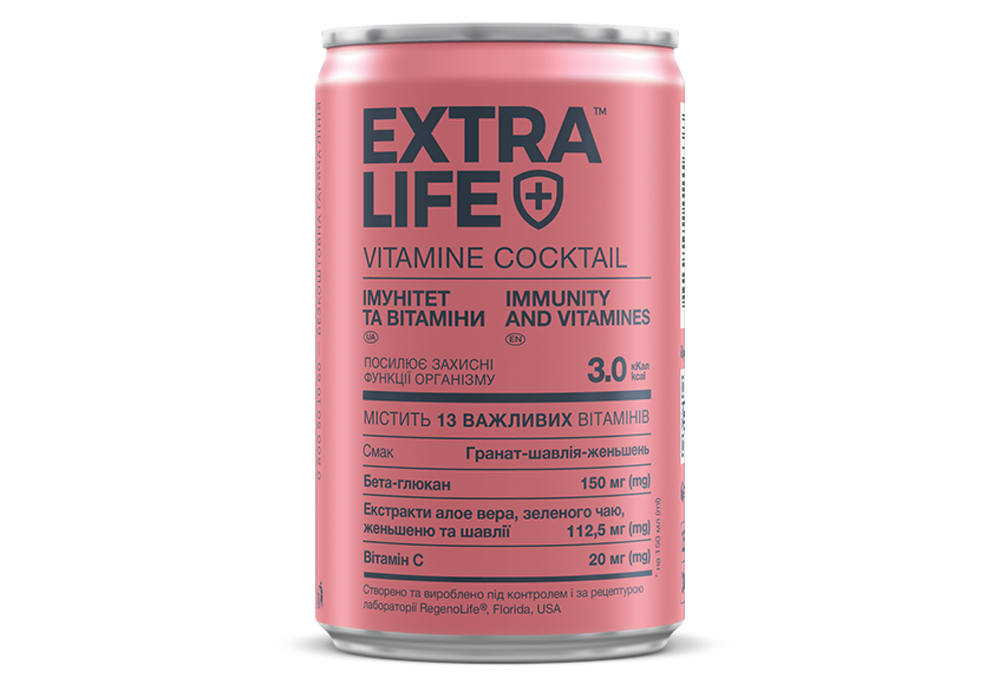 Напій Extra Life Імунітет + Вітаміни, 150 мл