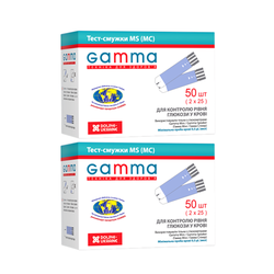 Тест-смужки Gamma MS для глюкометра  Mini та Speaker, 100 штук