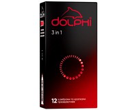 Dolphi 3 in 1 Три в одному з крапками та ребрами, 12 шт, пом'ята упаковка