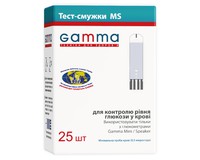 Тест-смужки Gamma MS для глюкометра Mini та Speaker, 25 шт