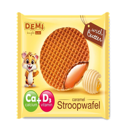 Вафля "Stroopwafel" caramel and butter / "Стропвафля" з карамельною начинкою та вершковим маслом ТМ D.E.M.I. 33г, 10 шт.