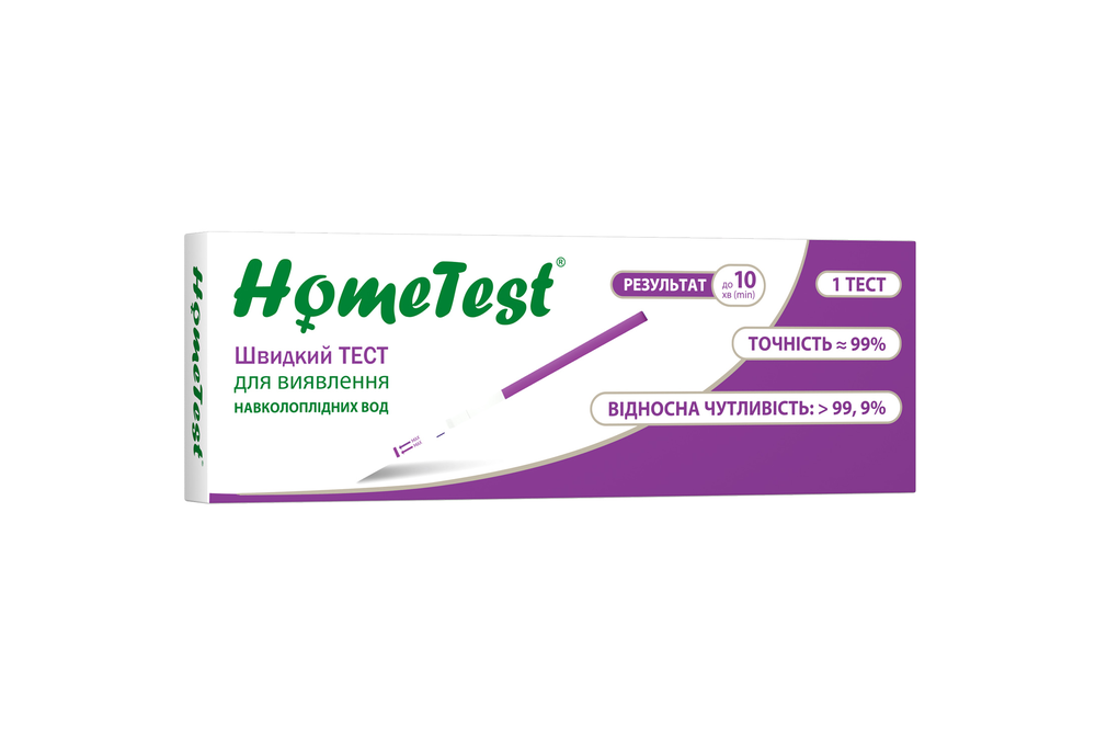 Тест-смужка HomeTest для виявлення навколоплідних вод, 1 шт