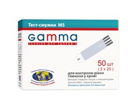 Тест-смужки Gamma MS для глюкометра  Mini та Speaker, 50 штук (2х25), пом'ята упаковка