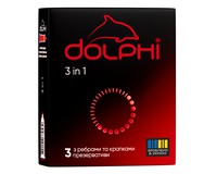 Dolphi 3 in 1 Три в одному з крапками та ребрами, 3 шт, пом'ята упаковка