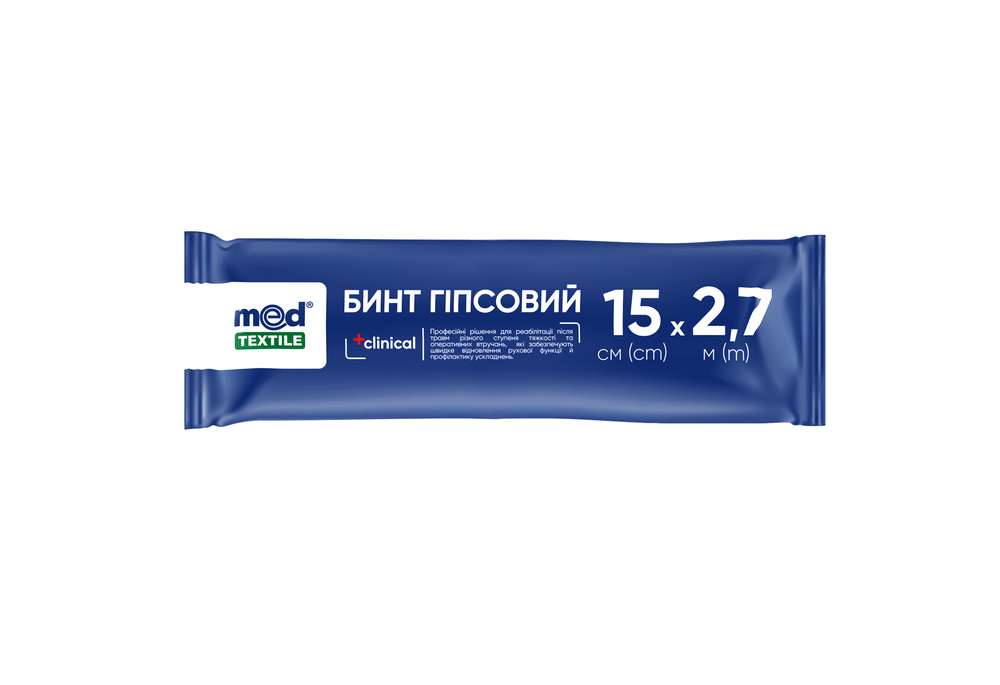 Бинт гіпсовий MedTextile 15 см х 2,7 м