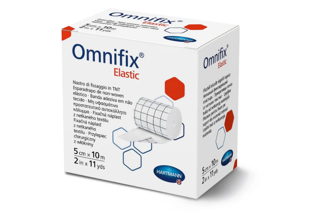 Пластырь эластичный фиксирующий на нетканой основе Omnifix Elastic 5см х 10м, 1шт