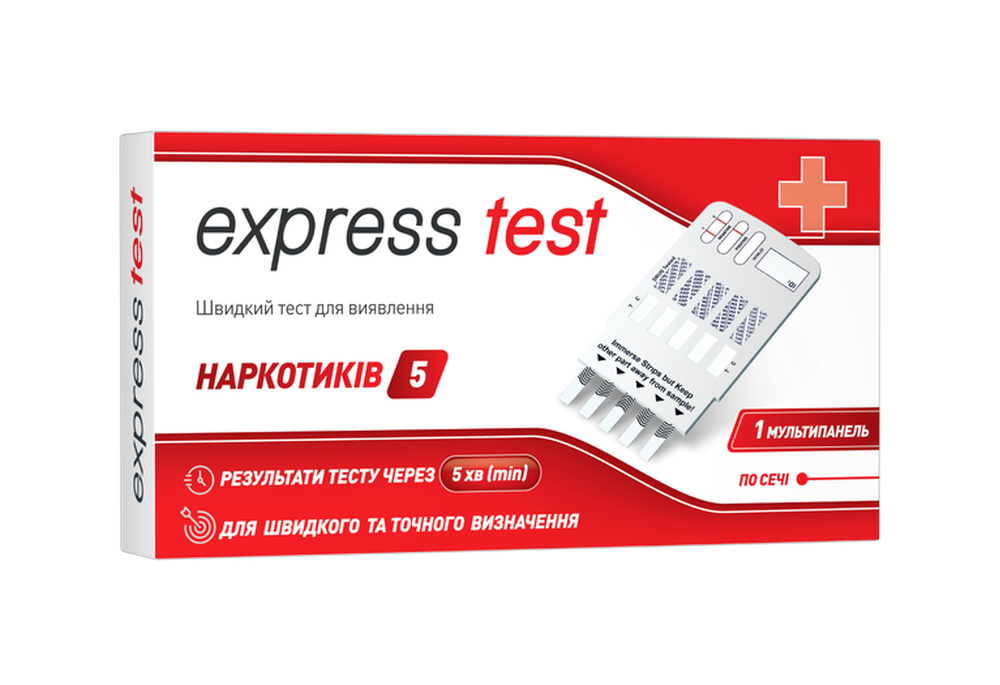 Express Test мультипанель на виявлення 5 видів наркотичних речовин