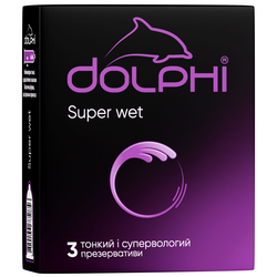 Dolphi Super Wet ультратонкі з додатковою змазкою, 3 шт