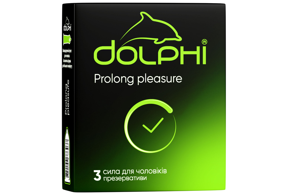 Dolphi Prolong pleasure анатомічні з анестетиком, 3 шт