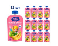 Пюре фруктове Elfik Magic яблуко-банан, 200 г (12 шт)