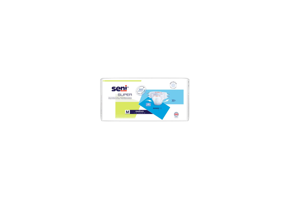 Підгузки для дорослих Seni Super medium, М, 30 шт (надірвана упаковка)