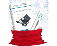 Новорічний набір з тонометром MedHit Control механічним і термометром медичним скляним без ртуті MedHit Safe