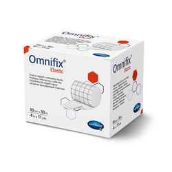 Пластир еластичний фіксуючий на нетканій основі Omnifix Elastic 10см х 10м, 1шт (пом'ята упаковка)
