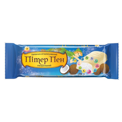 Батончик Пітер Пен кокосовий вітамінізований у білій кондитерській глазурі, 40 г