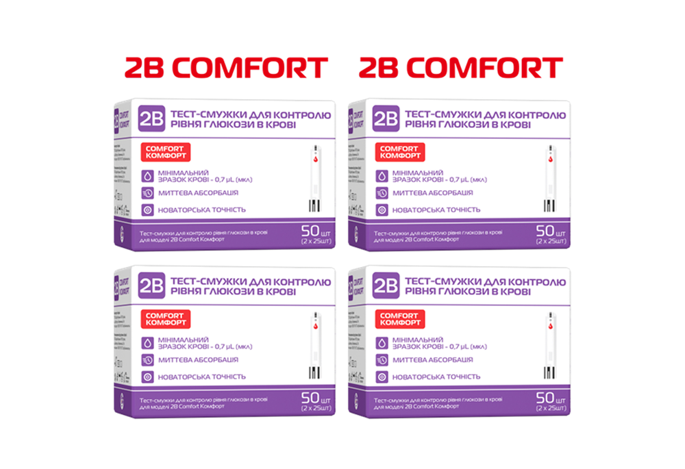 Тест-смужки 2B Comfort, 200 штук