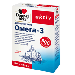 Доппельгерц актив Омега-3 капсули по 800 мг, 30 капс.