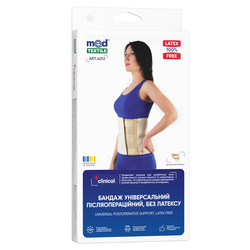 Бандаж післяопераційний Медтекстиль 4012 універсальний, без латексу, бежевий, розмір M-L