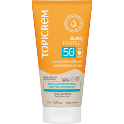 Молочко для обличчя та тіла Topicrem Sun Protect SPF50+ сонцезахисне зволожувальне, 50 мл