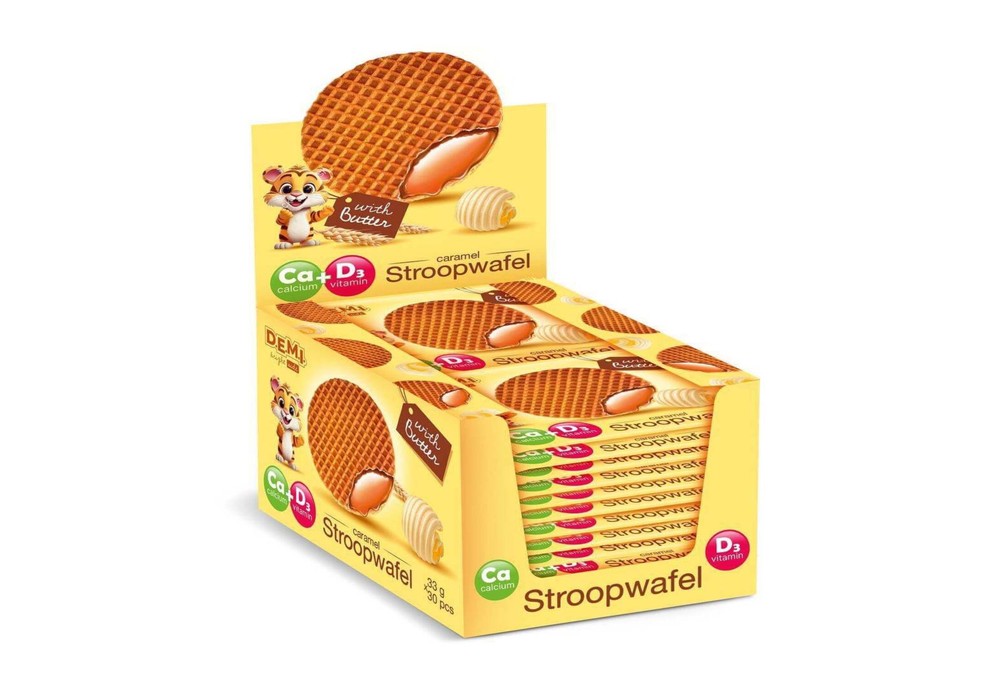 Вафля "Stroopwafel" caramel and butter / "Стропвафля" з карамельною начинкою та вершковим маслом ТМ D.E.M.I. 33г, 1 шт.