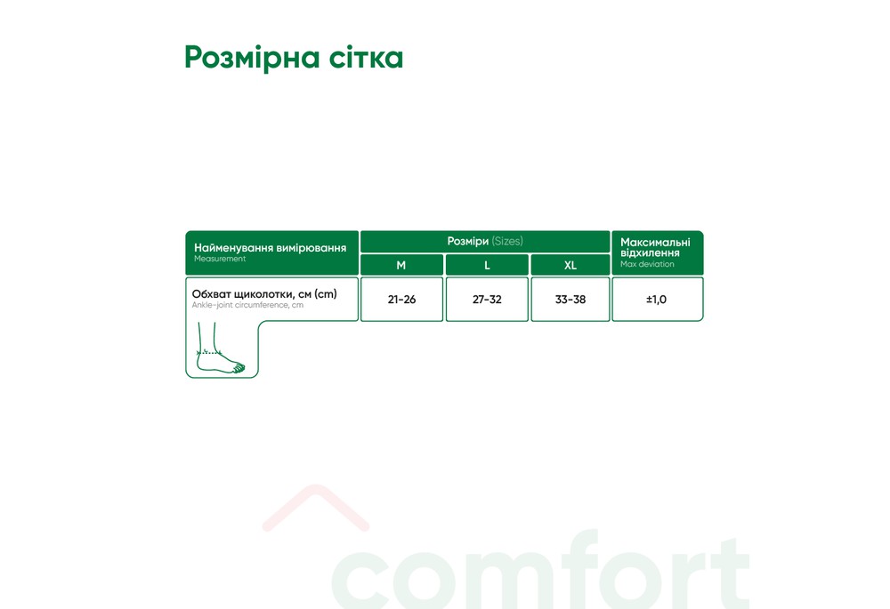 Bandazh na homilkovostopnyy suhlob Medtekstylʹ 7011 elastychnyy, rozmir L 71 / 5 000 Бандаж на голеностопный сустав Медтекстиль 7011 эластичный, размер L