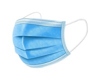 Маска медична 2В тришарова нестерильна, з петлями, 100 шт