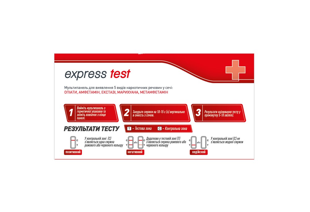 Express Test мультипанель на виявлення 5 видів наркотичних речовин