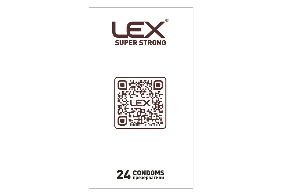 Набір Lex Super Strong підвищений рівень надійності, 24 шт + Гель Lex Super Strong регенеруючий 100 мл