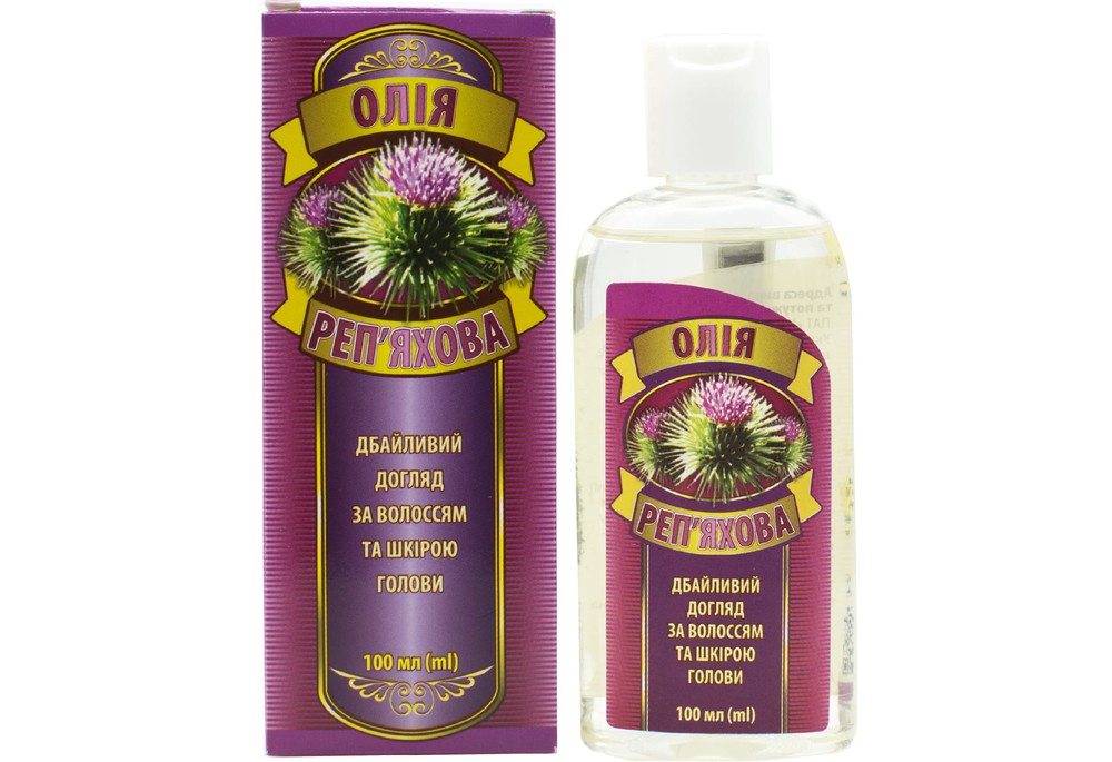 Олія реп'яхова Червона Зірка, 100 мл флакон для догляду за шкірою та волоссям, нігтями