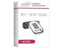 Новорічний набір з тонометром MedHit Active автоматичним, термометром медичним скляним без ртуті MedHit Safe і небулайзером компресорним MedHit Care