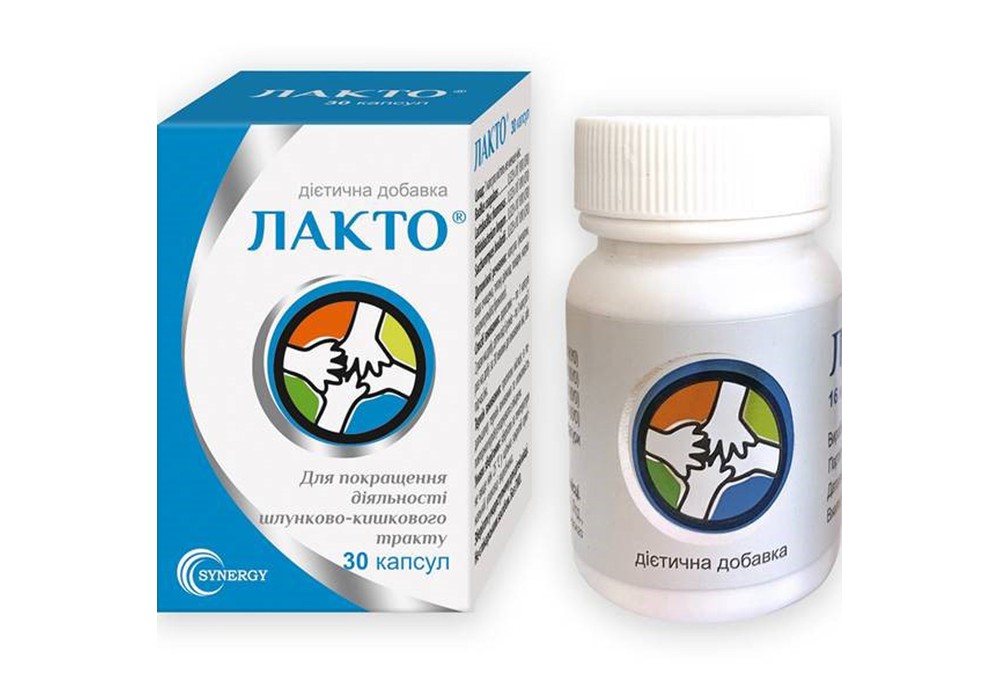 Лакто капсули для покращення мікрофлори кишечника у флаконі, 30 шт