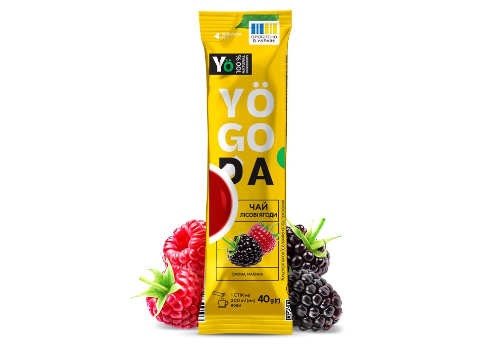 Чай YOGODA Лісові ягоди (концентрат) стік 40 г, 12 шт
