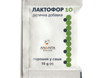 Лактофор 10 при запорах, а також для нормалізації мікрофлори кишечника порошок у саше, 10 шт