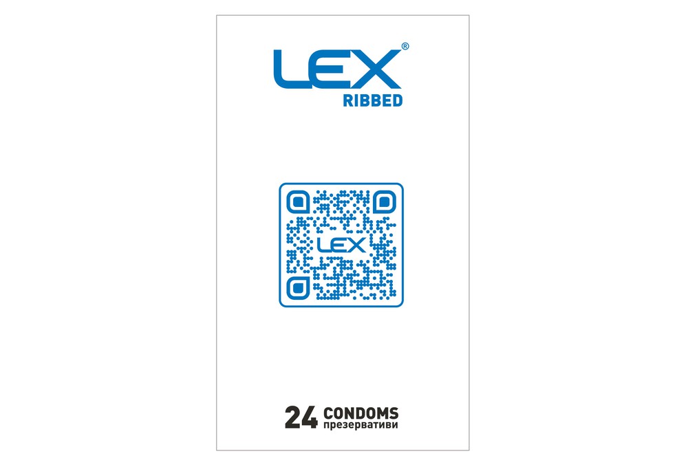 Набір LEX Ribbed з ребрами, 24 шт + Гель Lex Strawberry з ароматом полуниці та пантенолом, 100 мл